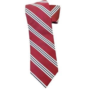 Jos A. Bank Executive collection silk burgundy stripe tie
